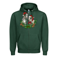Sports Green christmas baby goats Zipper Hoodie - RanaPortraitStore