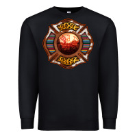 Black Western Firefighter Symbol Premium Sweatshirt - RanaPortraitStore