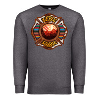 Charcoal Heather Western Firefighter Symbol Premium Sweatshirt - RanaPortraitStore