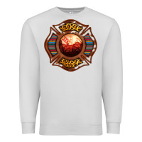 Dove Grey Western Firefighter Symbol Premium Sweatshirt - RanaPortraitStore