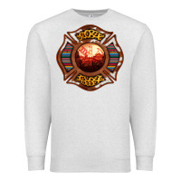 Oatmeal Heather Western Firefighter Symbol Premium Sweatshirt - RanaPortraitStore