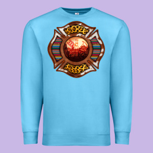 Western Firefighter Symbol Premium Sweatshirt Designed By Ranaportraitstore
