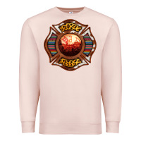 Pale Pink Western Firefighter Symbol Premium Sweatshirt - RanaPortraitStore
