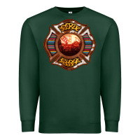 Sports Green Western Firefighter Symbol Premium Sweatshirt - RanaPortraitStore
