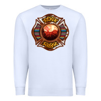 White Western Firefighter Symbol Premium Sweatshirt - RanaPortraitStore