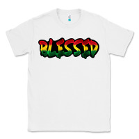 White Juneteenth blessed Classic Tee - FaDigitalArtStudio