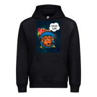 Black Forever Alone, Monkey, Space, Monkey At Space, Urban Hoodie - Bettercallsaul