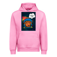 Fuchsia Pink Forever Alone, Monkey, Space, Monkey At Space, Urban Hoodie - Bettercallsaul