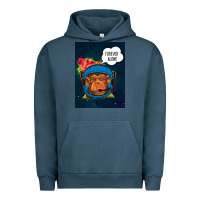 Pigment Midnight Navy Forever Alone, Monkey, Space, Monkey At Space, Urban Hoodie - Bettercallsaul