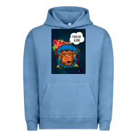 Pigment Pebble Blue Forever Alone, Monkey, Space, Monkey At Space, Urban Hoodie - Bettercallsaul