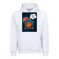 White Forever Alone, Monkey, Space, Monkey At Space, Urban Hoodie - Bettercallsaul