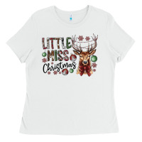 White little miss christmas Ladies Tee - CowhideDigitalArt