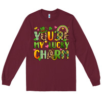 Burgundy you're my lucky charm Long Sleeve Tee - Artiststas