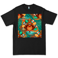 Black thanksgiving  turkey seamless pattern Premium Tee - BundleAndBundleShop