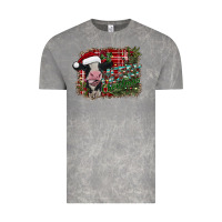 Cloud Rock merry christmas cow Vintage Tee - CowhideDigitalArt