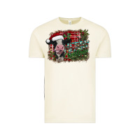 Vintage Arctic merry christmas cow Vintage Tee - CowhideDigitalArt
