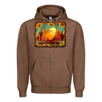 Chestnut western desert sunset background Zipper Hoodie - RanaPortraitStore