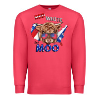 Cardinal Red White And Moo Cow Premium Sweatshirt - RanaPortraitStore