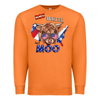 Carrot Red White And Moo Cow Premium Sweatshirt - RanaPortraitStore