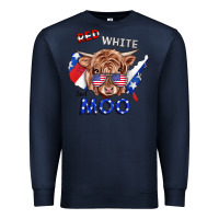 Navy Red White And Moo Cow Premium Sweatshirt - RanaPortraitStore