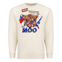 Sandshell Red White And Moo Cow Premium Sweatshirt - RanaPortraitStore