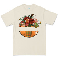 Bone customize floral pumpkin Premium Tee - BundleAndBundleShop