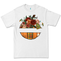 White customize floral pumpkin Premium Tee - BundleAndBundleShop