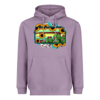 Lavender Kansas map sunflower catus serape Heavyweight Hoodie - RanaPortraitStore