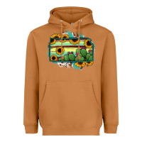 Meerkat Kansas map sunflower catus serape Heavyweight Hoodie - RanaPortraitStore