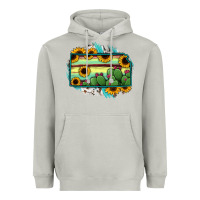 Moon Dust Kansas map sunflower catus serape Heavyweight Hoodie - RanaPortraitStore