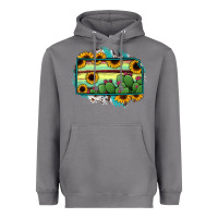 Storm Kansas map sunflower catus serape Heavyweight Hoodie - RanaPortraitStore