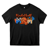 Black basketball mom Heavy Core Tee - FaDigitalArtStudio