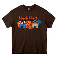 Chocolate Brown basketball mom Heavy Core Tee - FaDigitalArtStudio