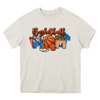 Cream basketball mom Heavy Core Tee - FaDigitalArtStudio
