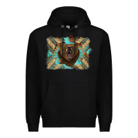 Black bear native American background Premium Hoodie - BarkalooDesign
