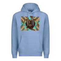 Bear Native American Background Premium Hoodie | Teevron