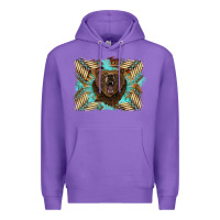 Purple bear native American background Premium Hoodie - BarkalooDesign