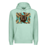 Seafoam bear native American background Premium Hoodie - BarkalooDesign