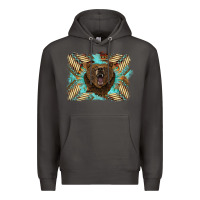 Smoke bear native American background Premium Hoodie - BarkalooDesign