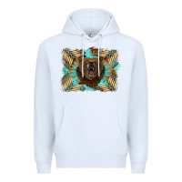 White bear native American background Premium Hoodie - BarkalooDesign