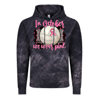 Cloud Black in october we wear pink volleyball Vintage Hoodie - BarkalooDesign