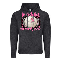 Vintage Black in october we wear pink volleyball Vintage Hoodie - BarkalooDesign