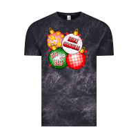 Cloud Black merry christmas ball Vintage Tee - CowhideDigitalArt