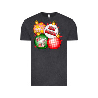 Vintage Black merry christmas ball Vintage Tee - CowhideDigitalArt