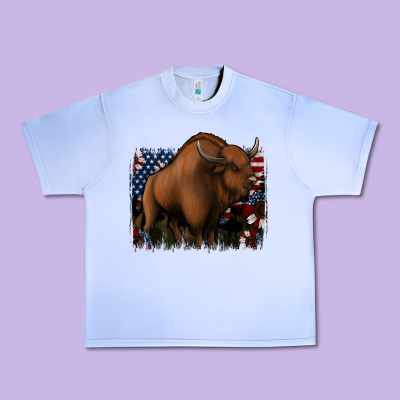 American Bison Urban Heavy Tee Designed By Jasminsmagicworld