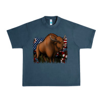 Midnight Navy American Bison Urban Heavy Tee - Jasminsmagicworld