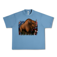 Pebble Blue American Bison Urban Heavy Tee - Jasminsmagicworld