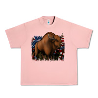 Salmon American Bison Urban Heavy Tee - Jasminsmagicworld