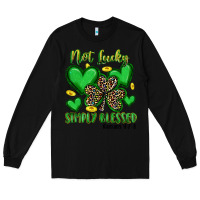 Black not lucky simply blessed Long Sleeve Tee - Artiststas