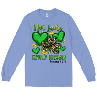 Colony Blue not lucky simply blessed Long Sleeve Tee - Artiststas